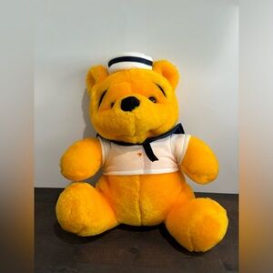 Disney Yellow and Blue Stuffed Pooh Bear